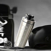 stainless steel protein shaker bottle, view 5 - MRSLM