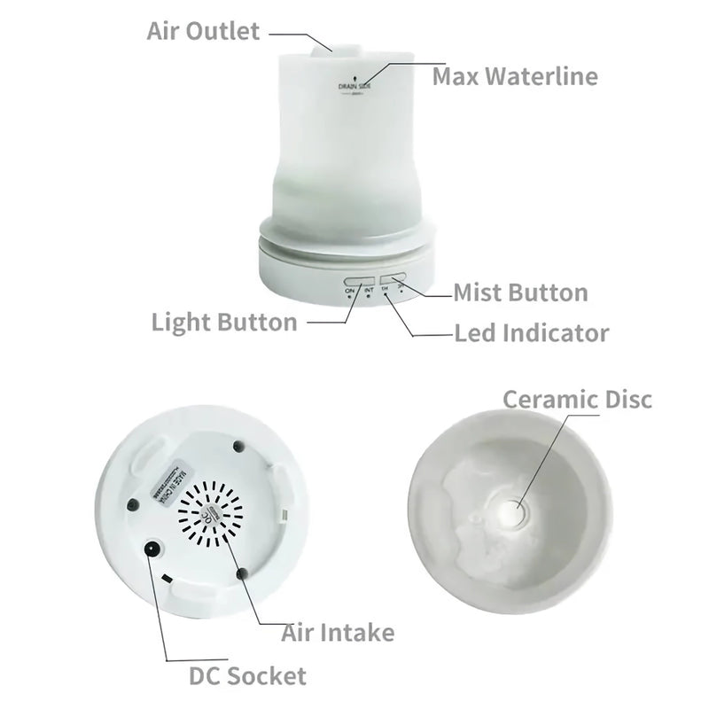 ceramic ultrasonic essential oil diffuser, view 9 - MRSLM