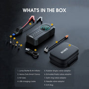 Portable car jump starter with air pump, view 7 - MRSLM
