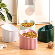 ceramic heart-shaped cat bowl - MRSLM