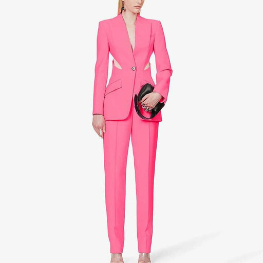 hollow out blazer and pant set - MRSLM