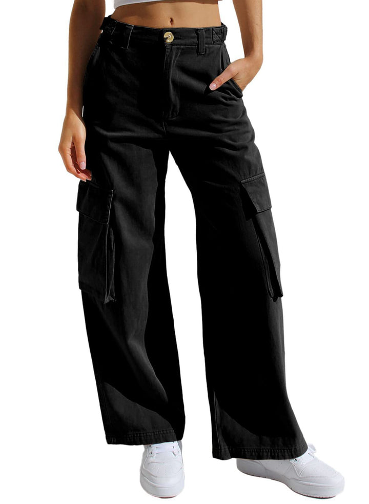 Women's Multi-pocket Workwear Loose Casual Denim Trousers
