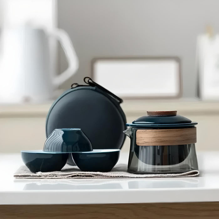 Zen teapot and tea cup set, view 2 - MRSLM