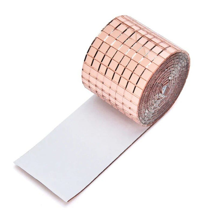 Self-Adhesive Real Glass Mini Square Mirror Mosaic Tiles