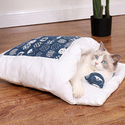 printed cat cave bed, view 3 - MRSLM