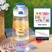 700ml plastic water bottle with straw, view 3 - MRSLM