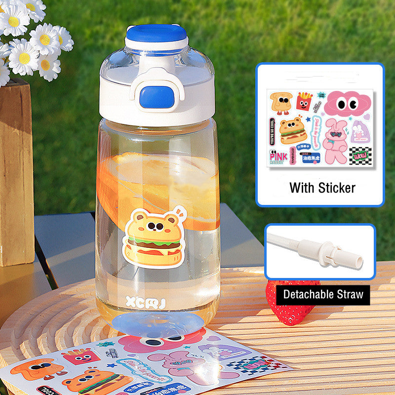 700ml plastic water bottle with straw, view 3 - MRSLM