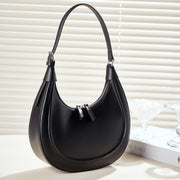 Women's half moon leather shoulder bag - MRSLM