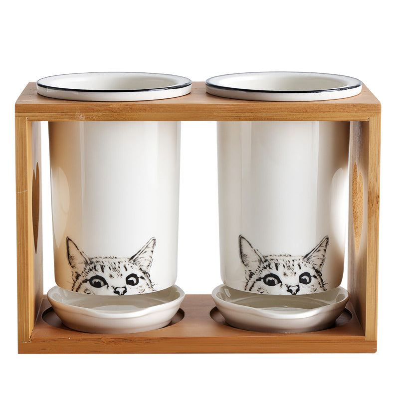 ceramic chopstick holder, view 2 - MRSLM
