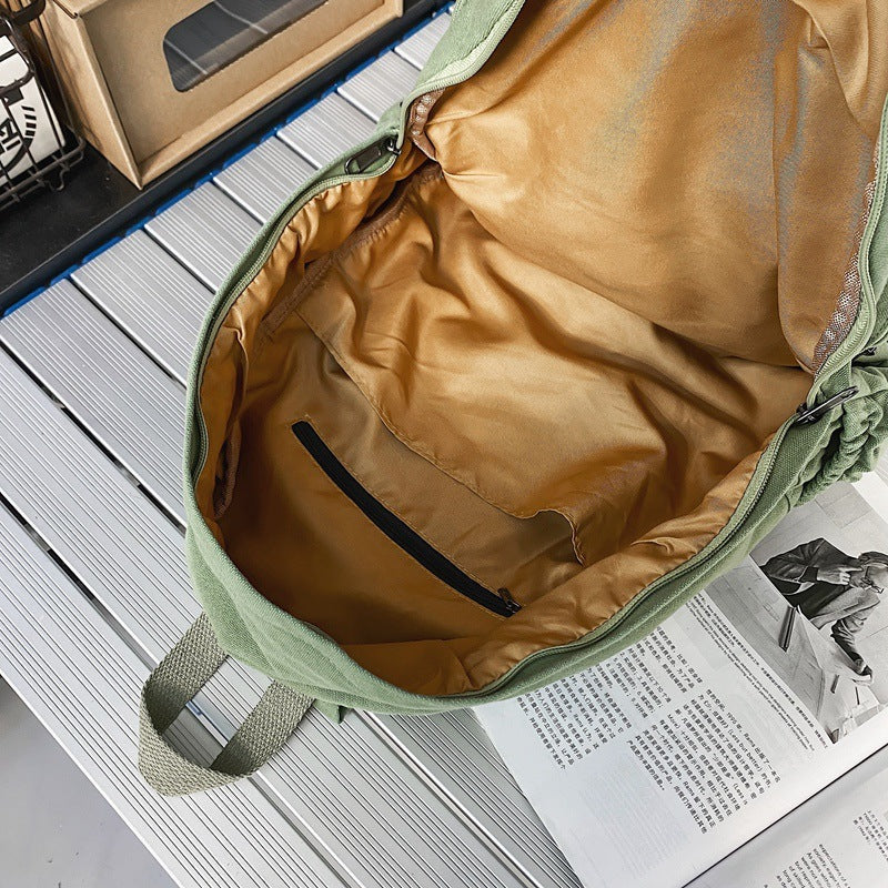 washed canvas backpack, view 8 - MRSLM