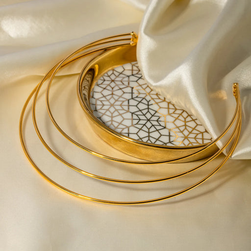 Gold three-layer necklace - MRSLM