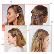 floral crystal braided hair clips, view 11 - MRSLM