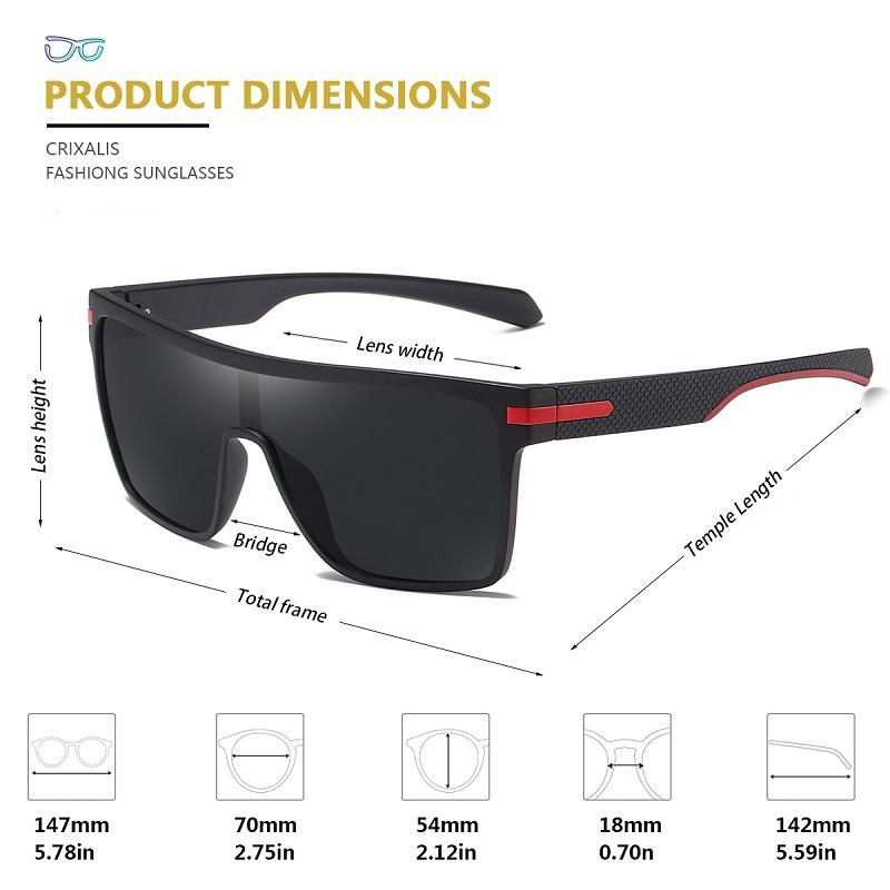 polarized square sunglasses, view 10 - MRSLM