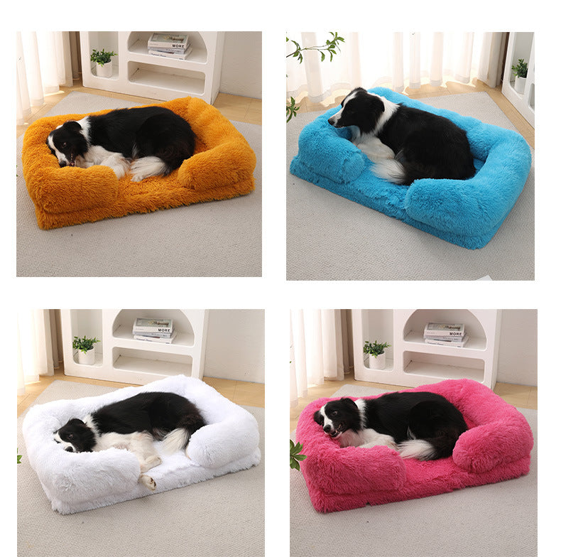 Plush Round Donut Pet Bed