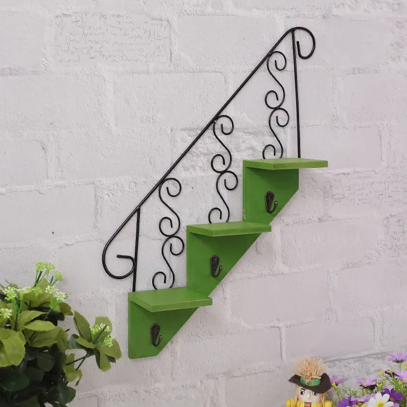 scandinavian iron hanging hook shelf, view 3 - MRSLM