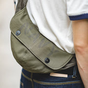 Army green canvas crossbody bag, view 2 - MRSLM