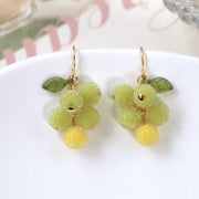 frosted grape fruit earrings, view 5 - MRSLM