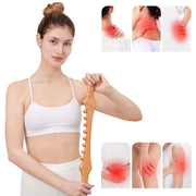 natural wood gua sha scraping stick, view 6 - MRSLM