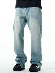 washed distressed loose jeans, view 3 - MRSLM