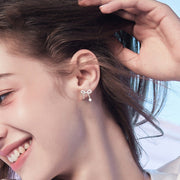 925 silver butterfly stud earrings, view 4 - MRSLM