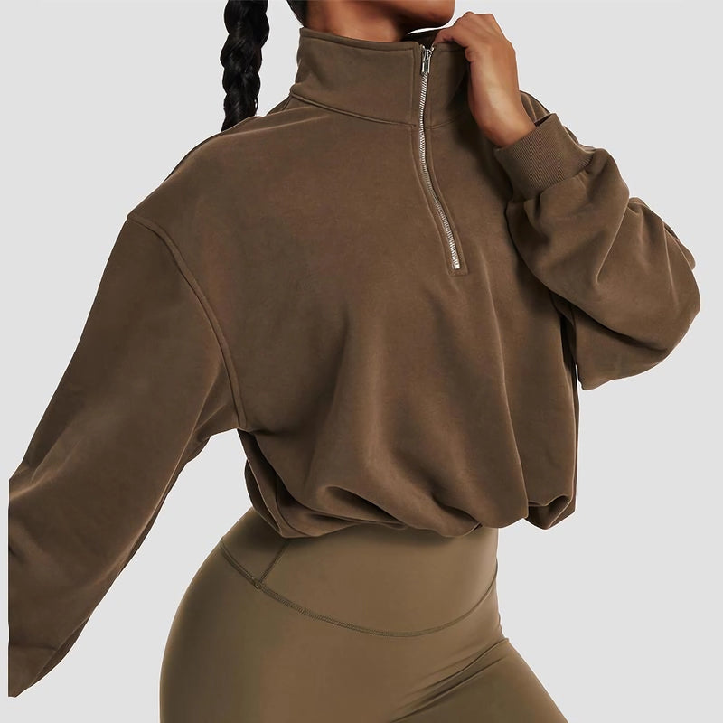 yoga fitness zip jacket, view 9 - MRSLM