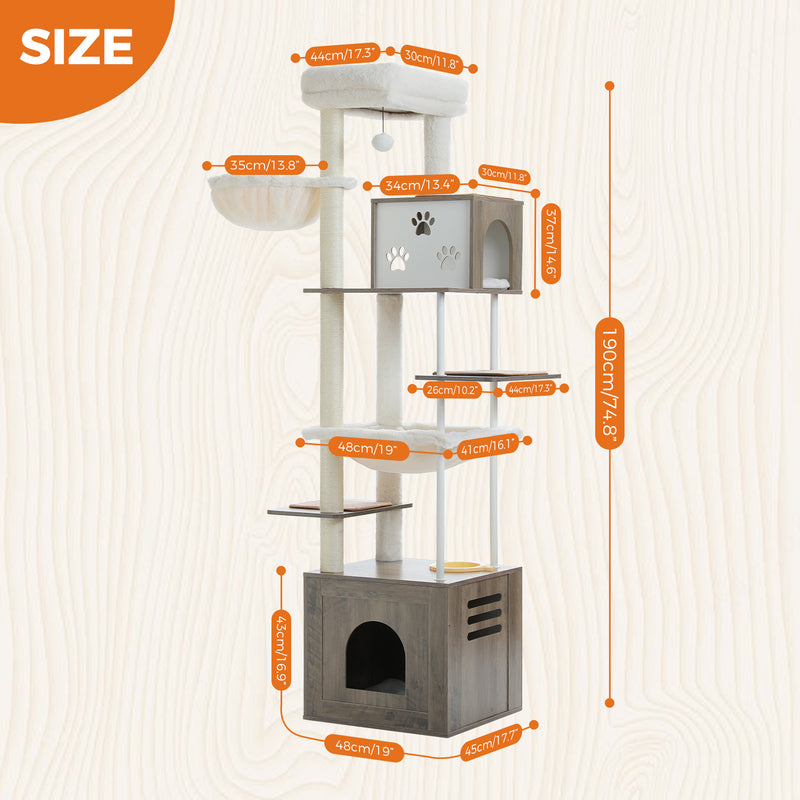 large multi-level cat tree, view 13 - MRSLM