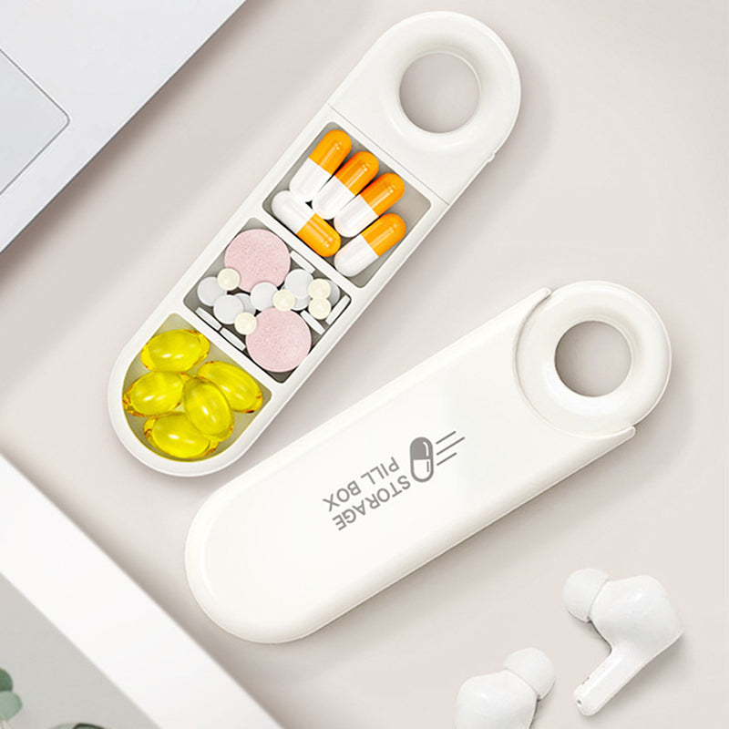 portable 3 compartment pill box, view 8 - MRSLM