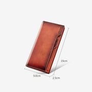 men's long leather wallet with strap, view 8 - MRSLM
