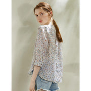ramie floral blouse, view 6 - MRSLM