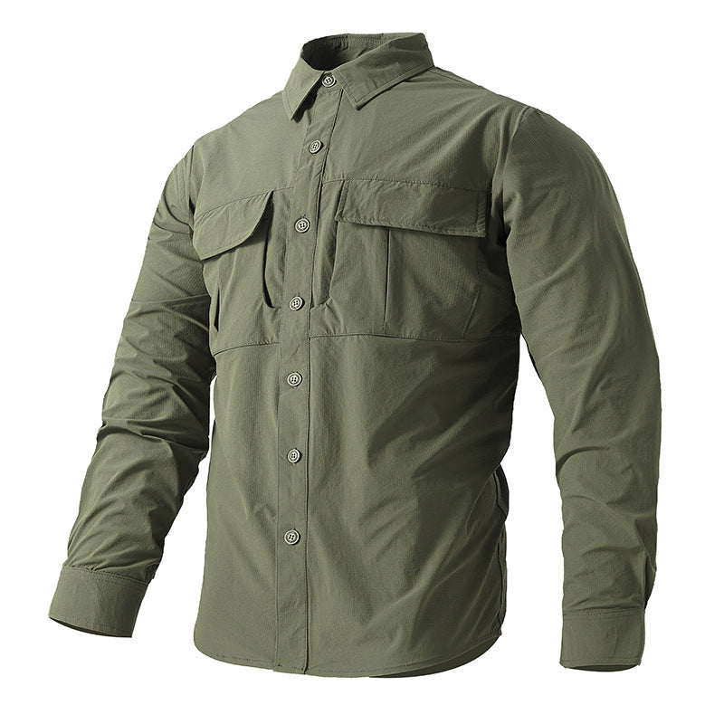 Quick-drying multi-pocket outdoor shirt, view 4 - MRSLM