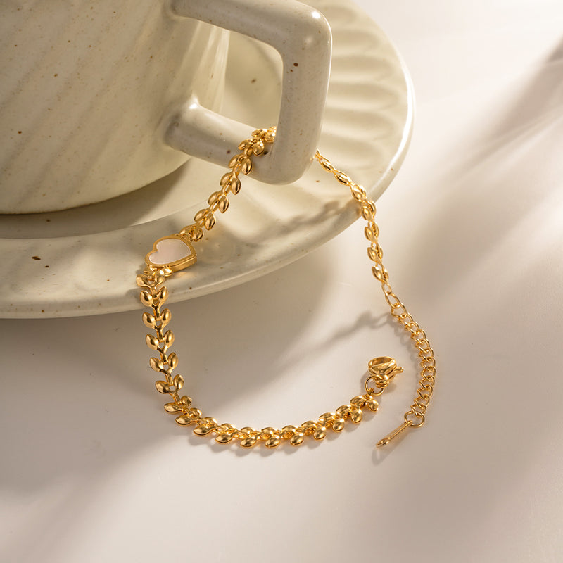 heart pendant bracelet, view 5 - MRSLM