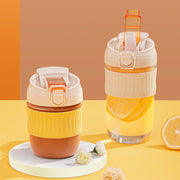portable glass water bottle with straw, view 5 - MRSLM