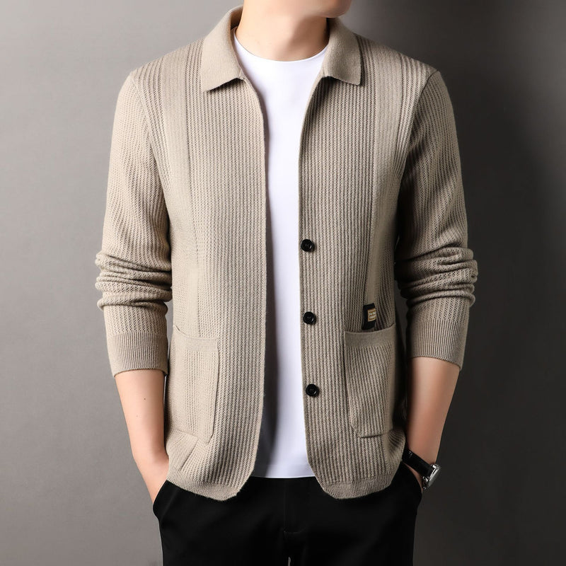 men's knitted cardigan sweater coat - MRSLM