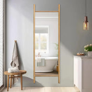 full length mirror with solid wood frame, view 4 - MRSLM