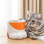 elevated ceramic pet bowl, view 7 - MRSLM