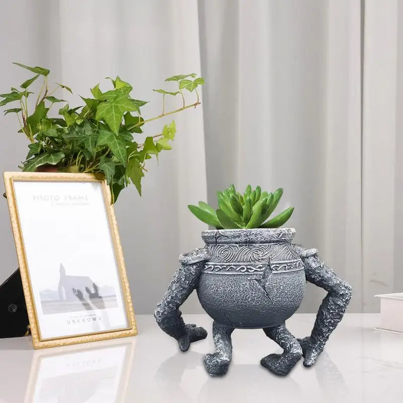 large resin jar planter - MRSLM