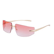 rimless rectangular sunglasses, view 7 - MRSLM