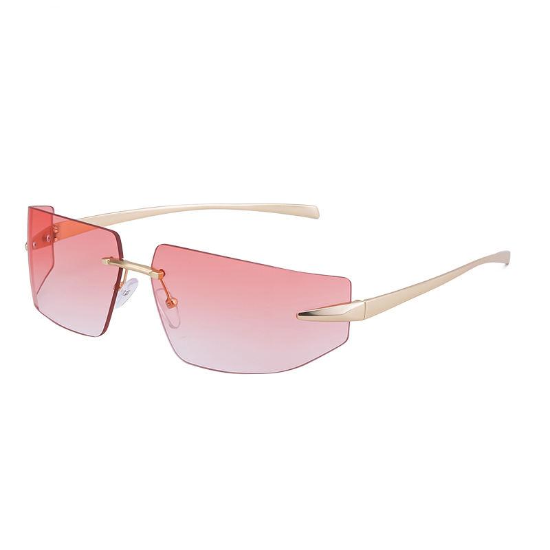rimless rectangular sunglasses, view 7 - MRSLM