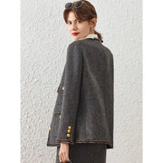 women's elegant long coat, view 6 - MRSLM
