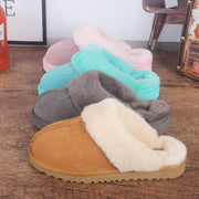 cowhide warm slippers - MRSLM