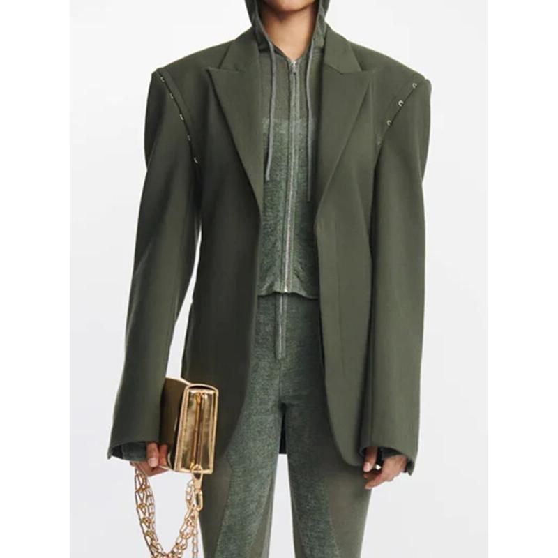fashion womens camouflage blazer, view 4 - MRSLM