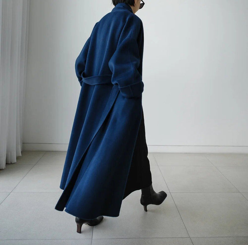 fashion women's coat with scarf collar, view 8 - MRSLM