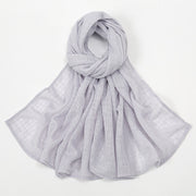 Plaid jacquard polyester scarf, view 6 - MRSLM