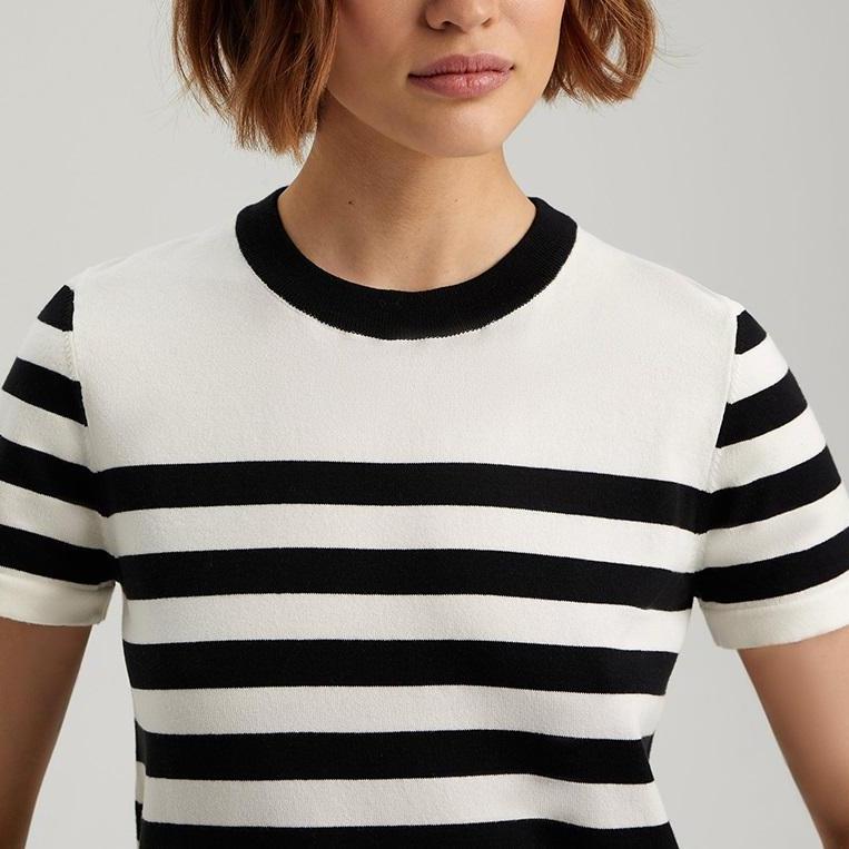 striped knit t-shirt, view 10 - MRSLM