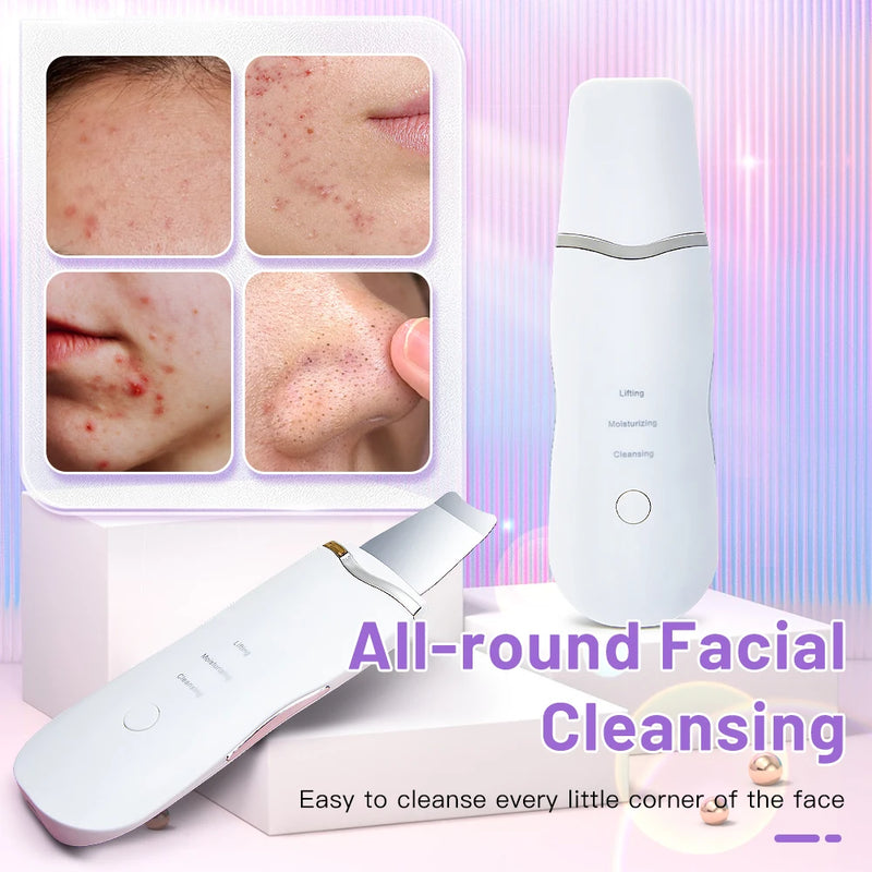 Ultrasonic skin scrubber with 3 modes, view 7 - MRSLM