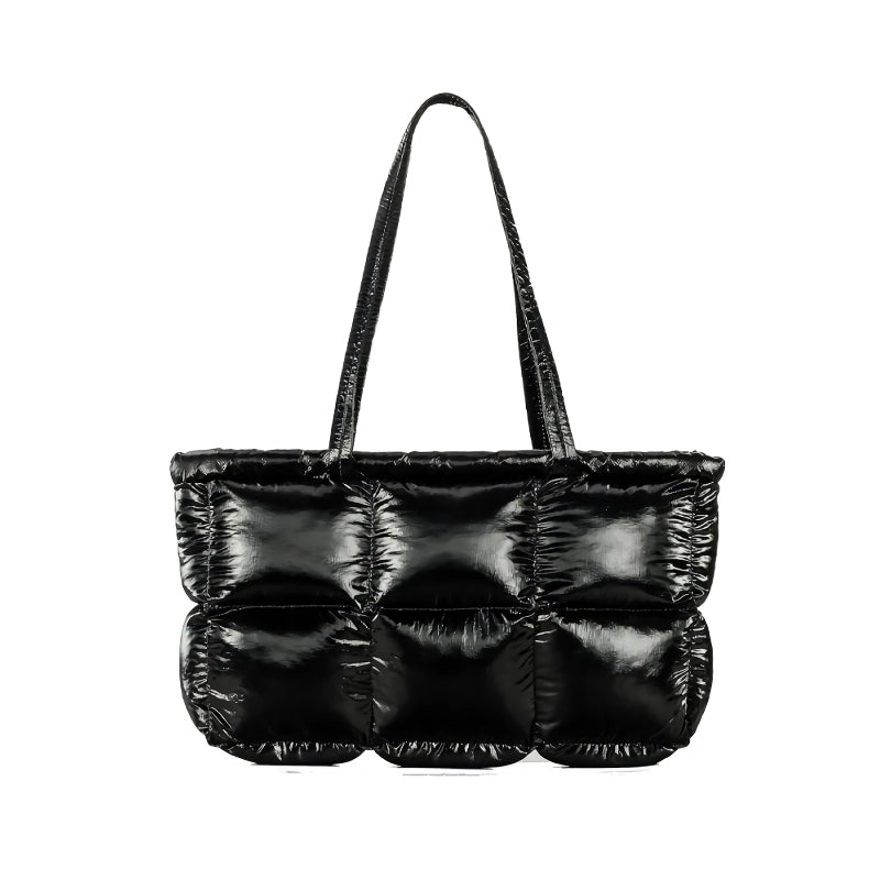 Rhombus quilted tote bag, view 2 - MRSLM