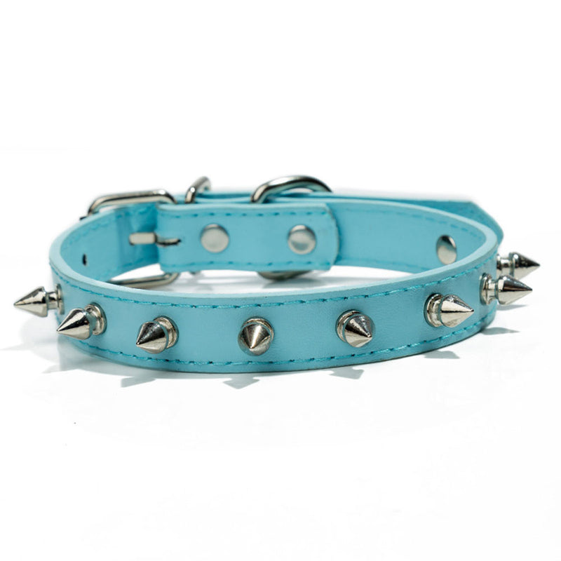 spiked leather dog collar, view 6 - MRSLM