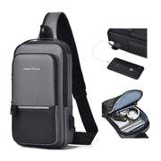 men's oxford cloth crossbody bag, view 2 - MRSLM
