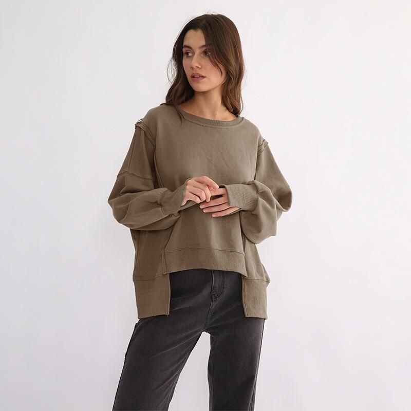 chic oversized cotton sweatshirt - MRSLM