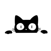 reflective peeking cat car decal - MRSLM